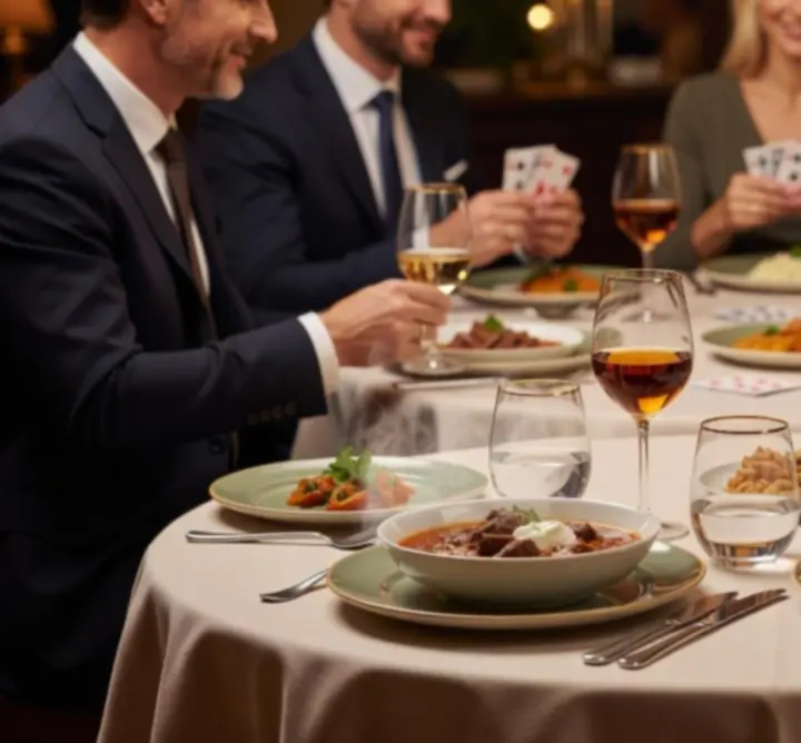 Fine dining fogások és italok tálalva a Zeenviora póker estjein