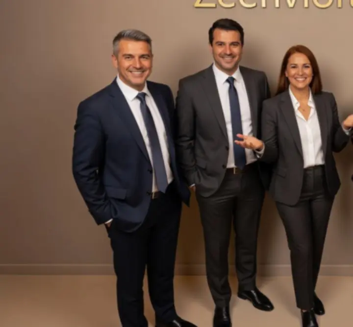 A Zeenviora csapata mosolyogva áll az étterem elegáns belső terében